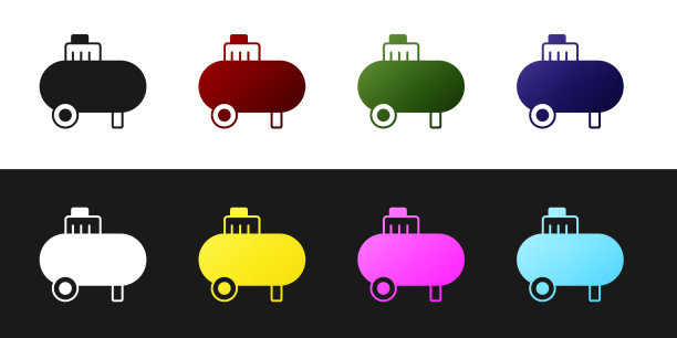 设置空压机图标隔离在黑色和图片下载