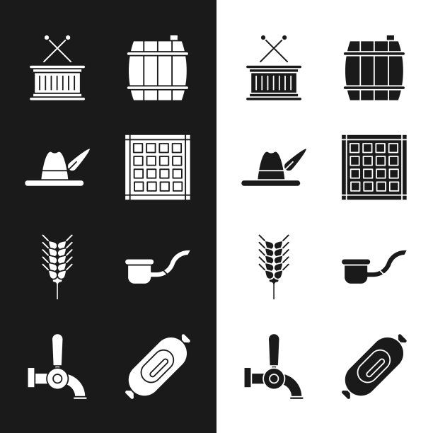 设置格子餐巾啤酒节帽子音乐剧图片下载