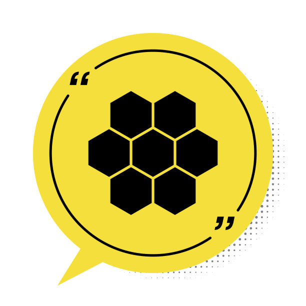 黑色蜂窝图标隔离在白色背景图片下载