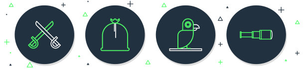设线海盗麻袋鹦鹉交叉海盗图片下载