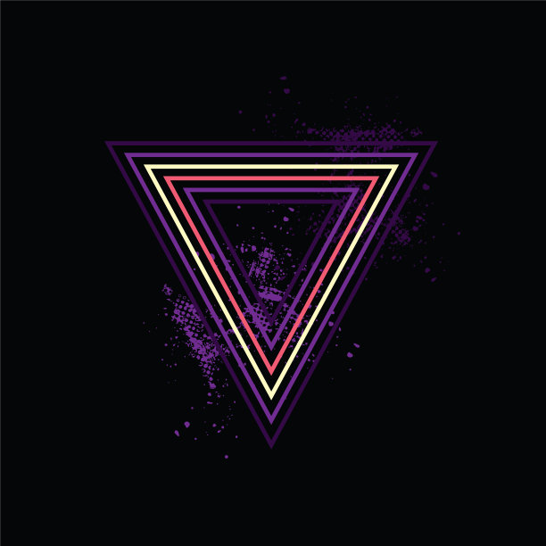 复古三角形日落图片下载