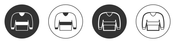 黑色毛衣图标孤立在白色背景图片下载