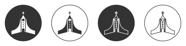 黑色信天翁图标孤立在白色背景图片下载