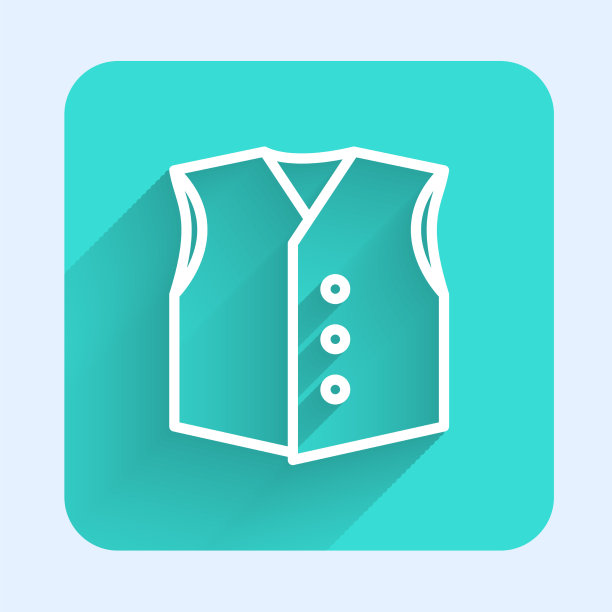 白线马甲图标与长隔离图片下载