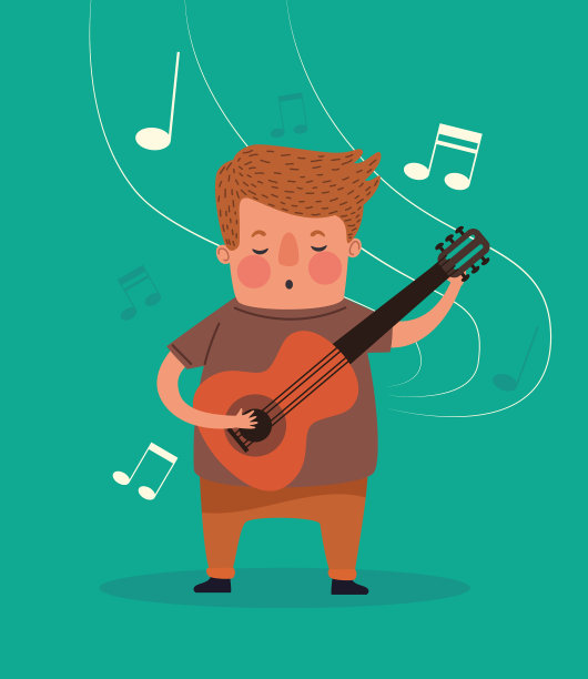 弹吉他的年轻人图片下载