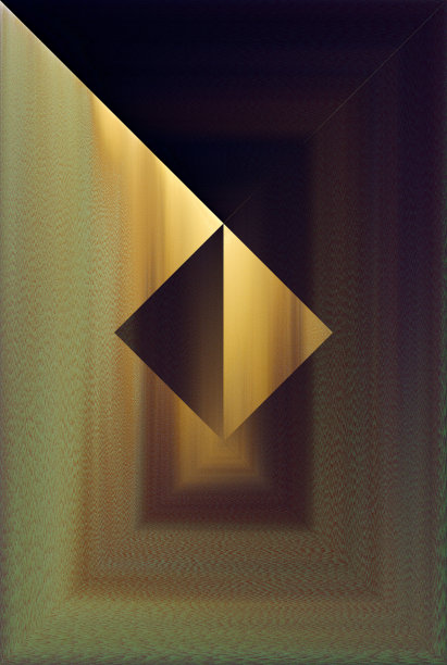 蒙娜丽莎像素按亮度排序，以方形螺旋图案创造抽象艺术。基于名画的故障背景。图片下载