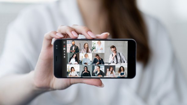 移动会议商务网络研讨会组电话图片下载