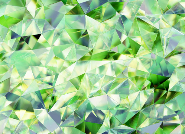 豪华抽象现实绿色纹理反射近距离背景3D渲染图片下载