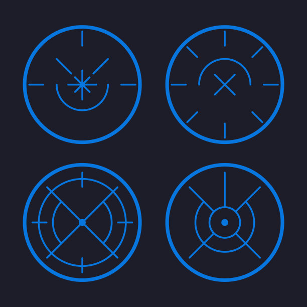 一组目标矢量图标为web。图片下载