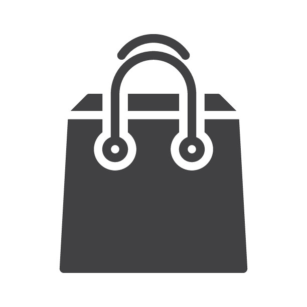 购物袋矢量图标图片下载