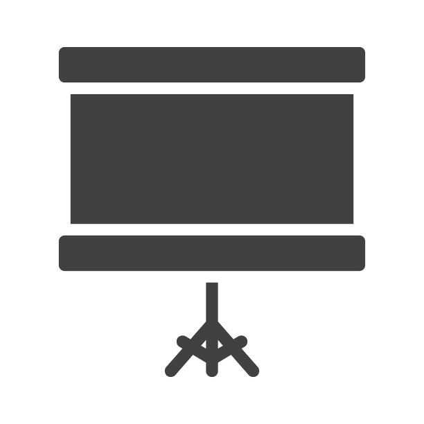 演示投影仪屏幕矢量图标图片下载