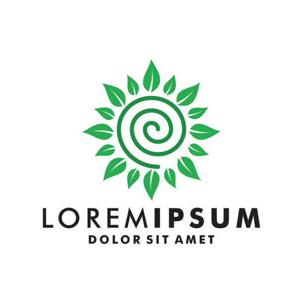 摘要向日葵图标设计矢量插图图片下载