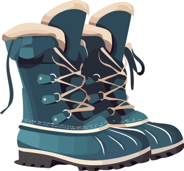 灰色滑雪靴装备图片下载