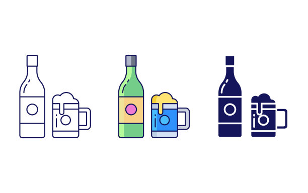 啤酒矢量图标图片下载