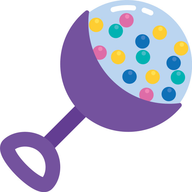 有趣的玩具球与彩色圆形设计图片下载