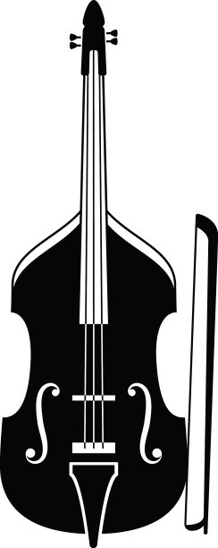 古典小提琴剪影乐器图片下载