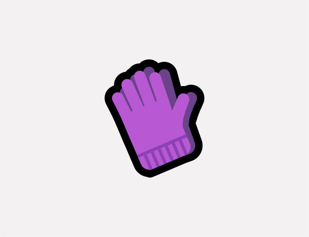 手套矢量图标。手套孤立插图，符号图片下载