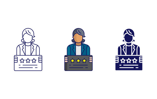 总统候选人女人矢量图标图片下载