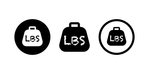 简单的LBS权重网页符号。哑铃矢量图标。伦敦商学院的钟标志。图片下载