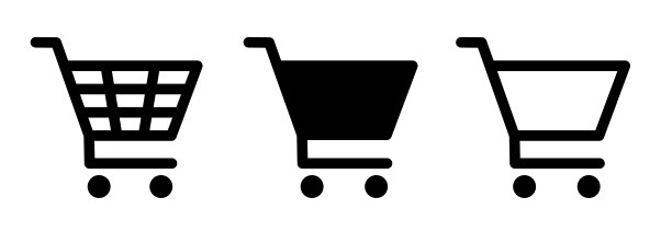 购物车图标集。矢量图图片下载