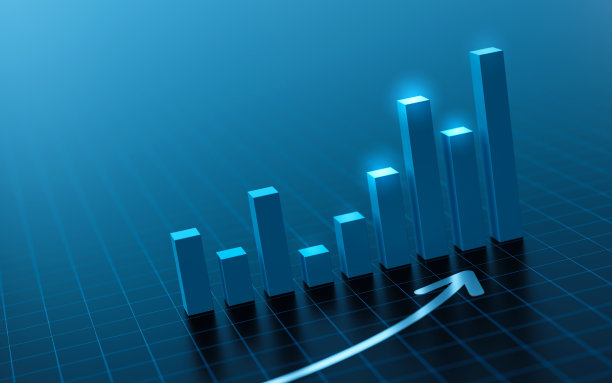 成长型企业股票交易图金融成功上箭头图投资利润三维背景与增加市场货币金融策略概念或数字经济价格图目标目标。图片下载