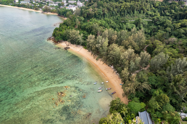 普吉岛卡玛拉华海滩航拍照片图片下载