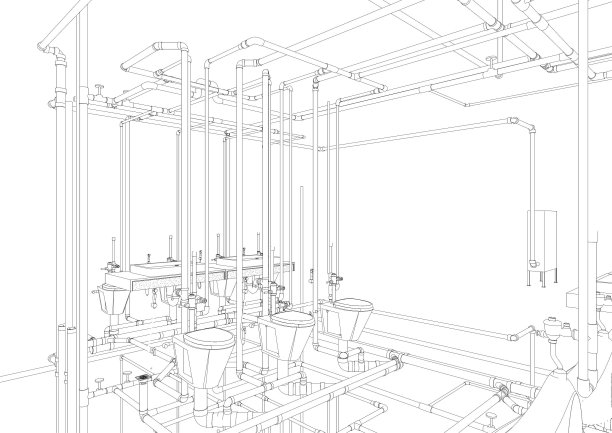 建筑工程的三维插图图片下载