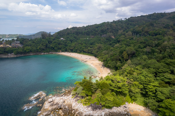 普吉岛卡玛拉莱姆辛格海滩航拍照片图片下载