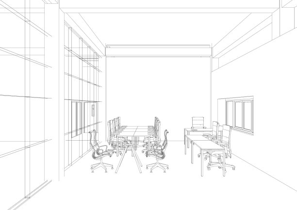 建筑工程的三维插图图片下载