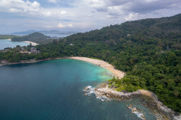 普吉岛卡玛拉莱姆辛格海滩航拍照片图片下载