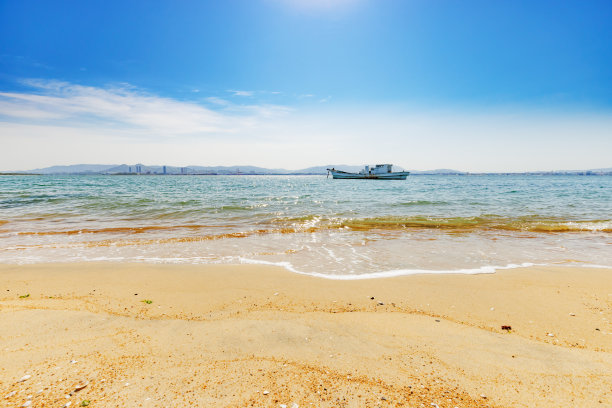 从福冈县的米农中道看博多湾图片下载