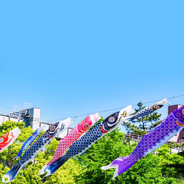 鲤鱼彩带是日本文化图片下载