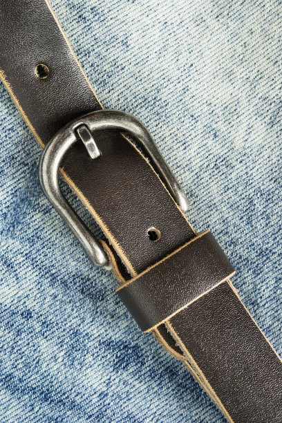 牛仔腰带特写图片下载