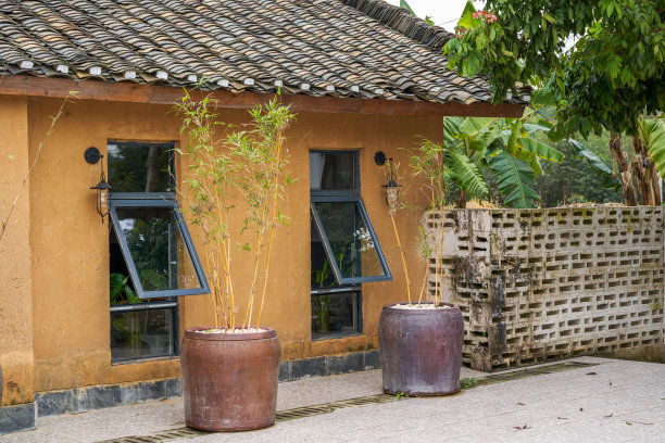 中国古代村落的建筑和房屋墙壁特写图片下载