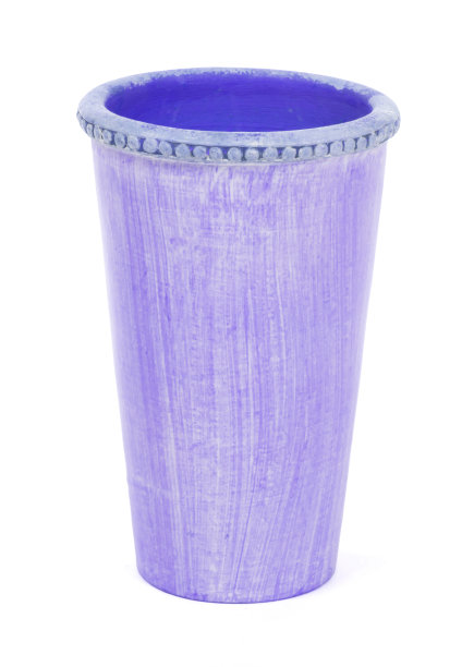 紫色花瓶孤立在白色的背景图片下载