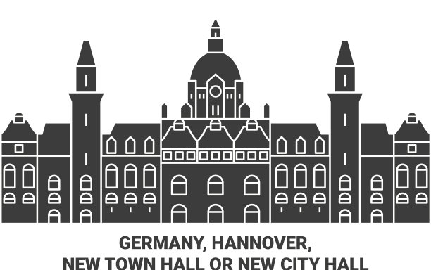 德国汉诺威新市政厅或新市政厅图片下载