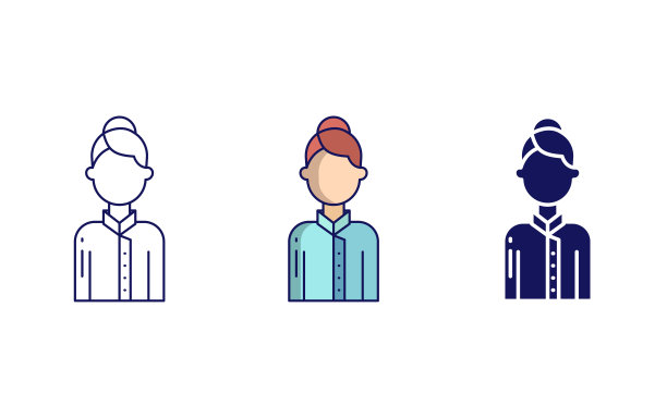 按摩器女人矢量图标图片下载