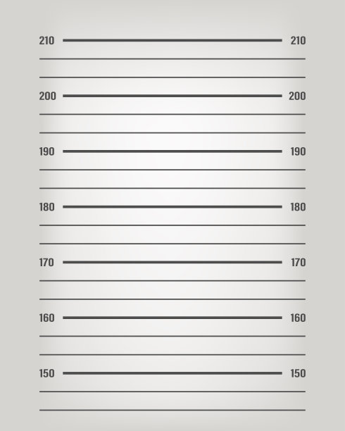 警方的犯罪嫌疑人比例。阵容背景模型。厘米级的警察阵容。照片背景模板。老式的阵容背景与光。囚犯身高照片模型。Stock vector插图图片下载