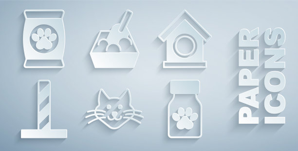 用玩具设置猫狗屋抓挠柱图片下载