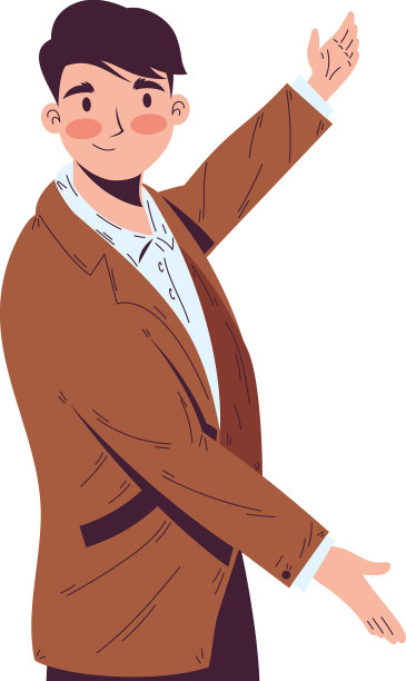 成功的商人自信地站着图片下载