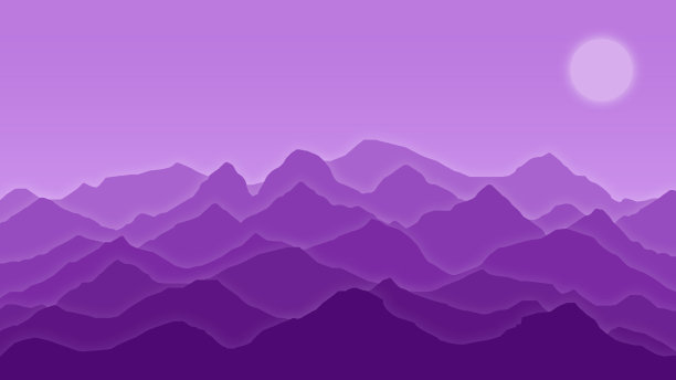 暗紫色山轮廓抽象图像背景图片下载