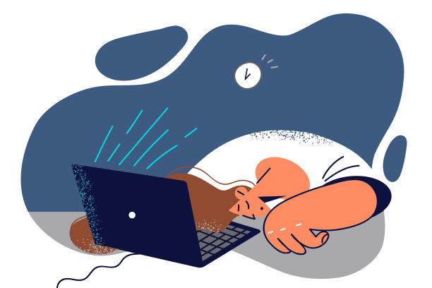 劳累的女人头枕在笔记本电脑旁边的桌子上睡觉图片下载