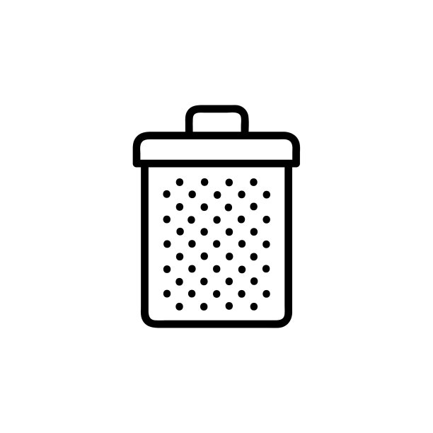 垃圾矢量图标，轮廓样式，隔离在白色背景上。图片下载