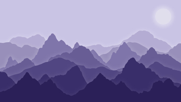 深蓝山轮廓抽象图像背景图片下载