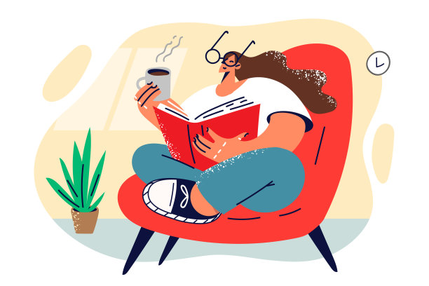 女人正在喝咖啡，读有趣的书或专业文献图片下载