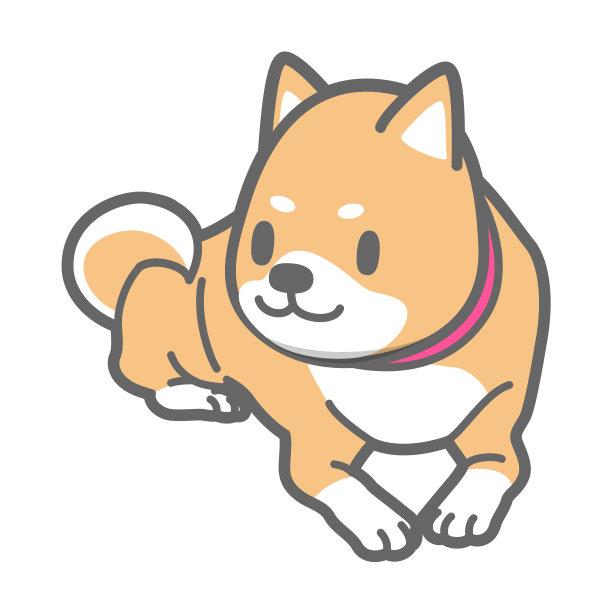 柴犬躺下的矢量插图图片下载