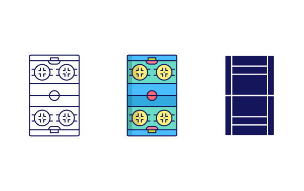冰球场矢量图标图片下载