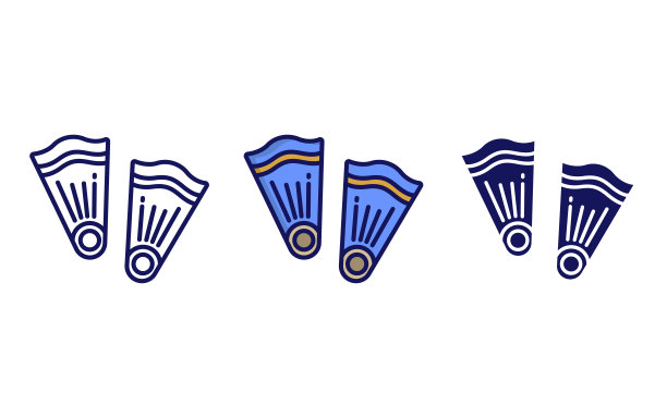 鳍状矢量图标图片下载