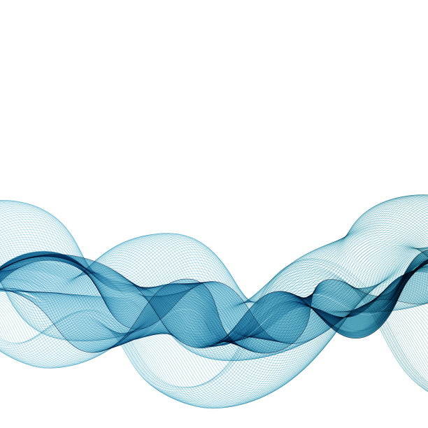 抽象的蓝色波浪。向量模板。装饰元素。每股收益10图片下载