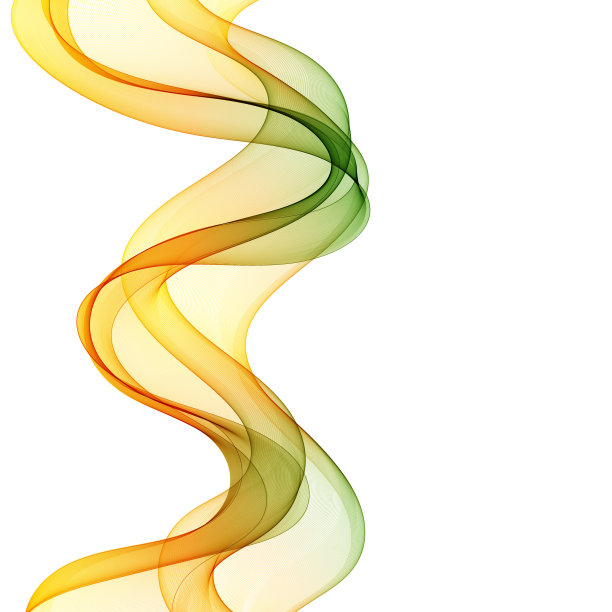 橙色和绿色的波浪模式。现代设计元素。表示模板。每股收益10图片下载